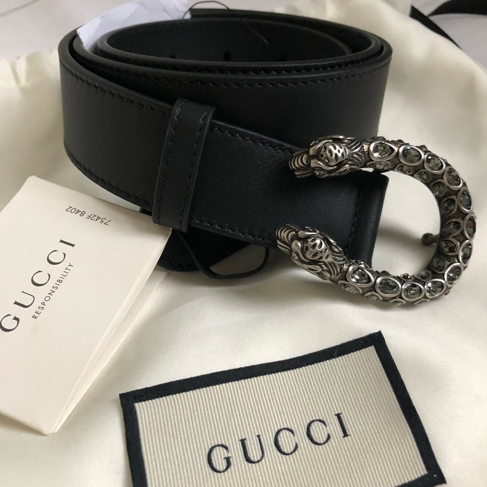 GUCCI crystal studded leather belt - NWT